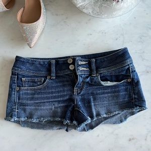 American Eagle Denim Shorts Size 0